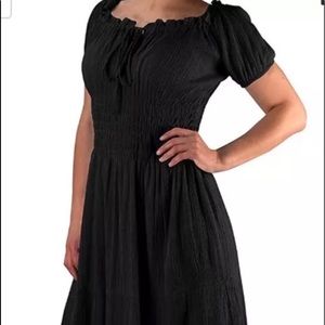 Peach Couture Black Crepe Dress